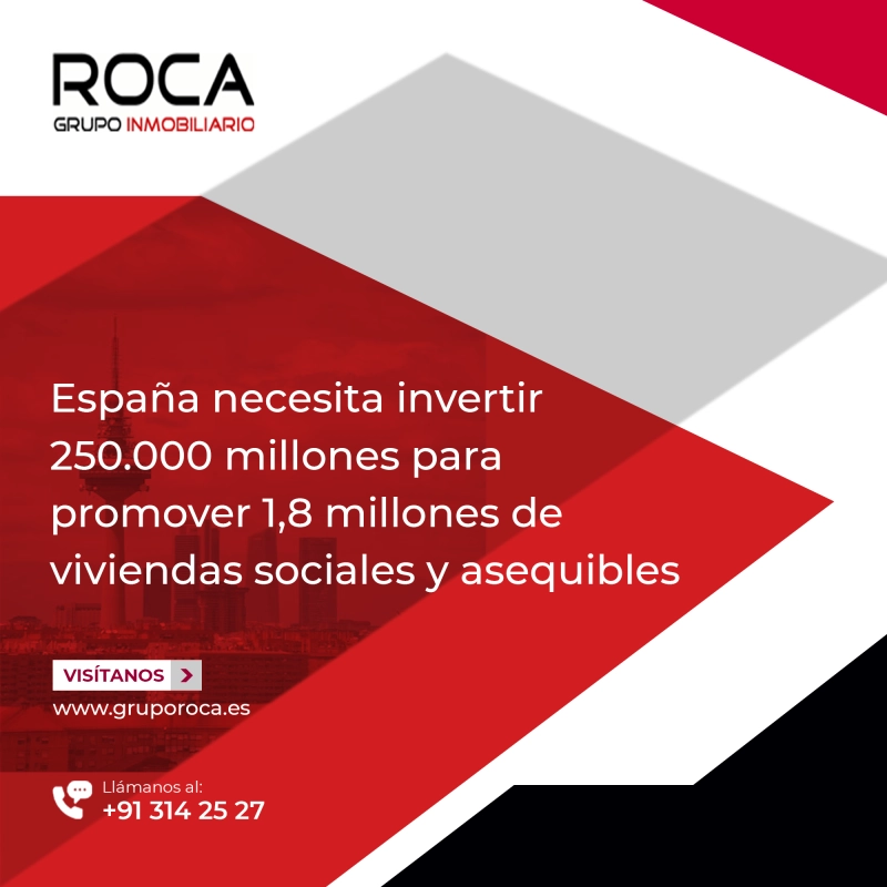 España necesita invertir 250.000 millones para promover 1,8 millones de viviendas sociales y asequibles